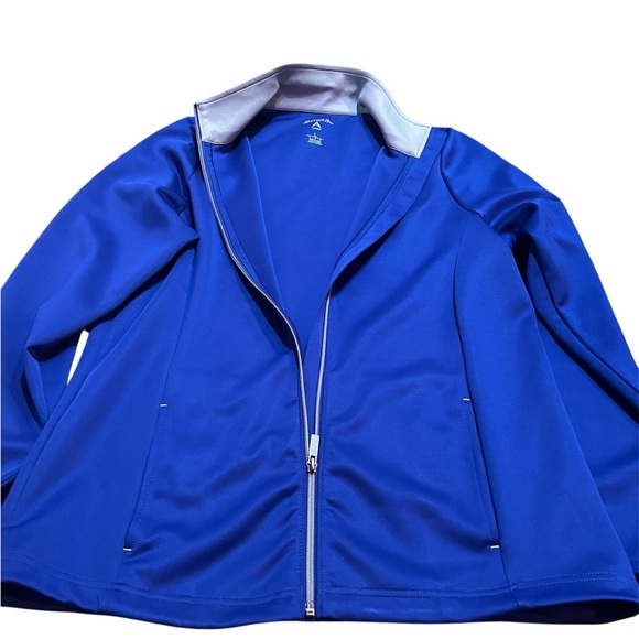 Antigua Woman’s Leader Blue Lightweight Jacket Full Zip Size Large - Picture 4 of 8